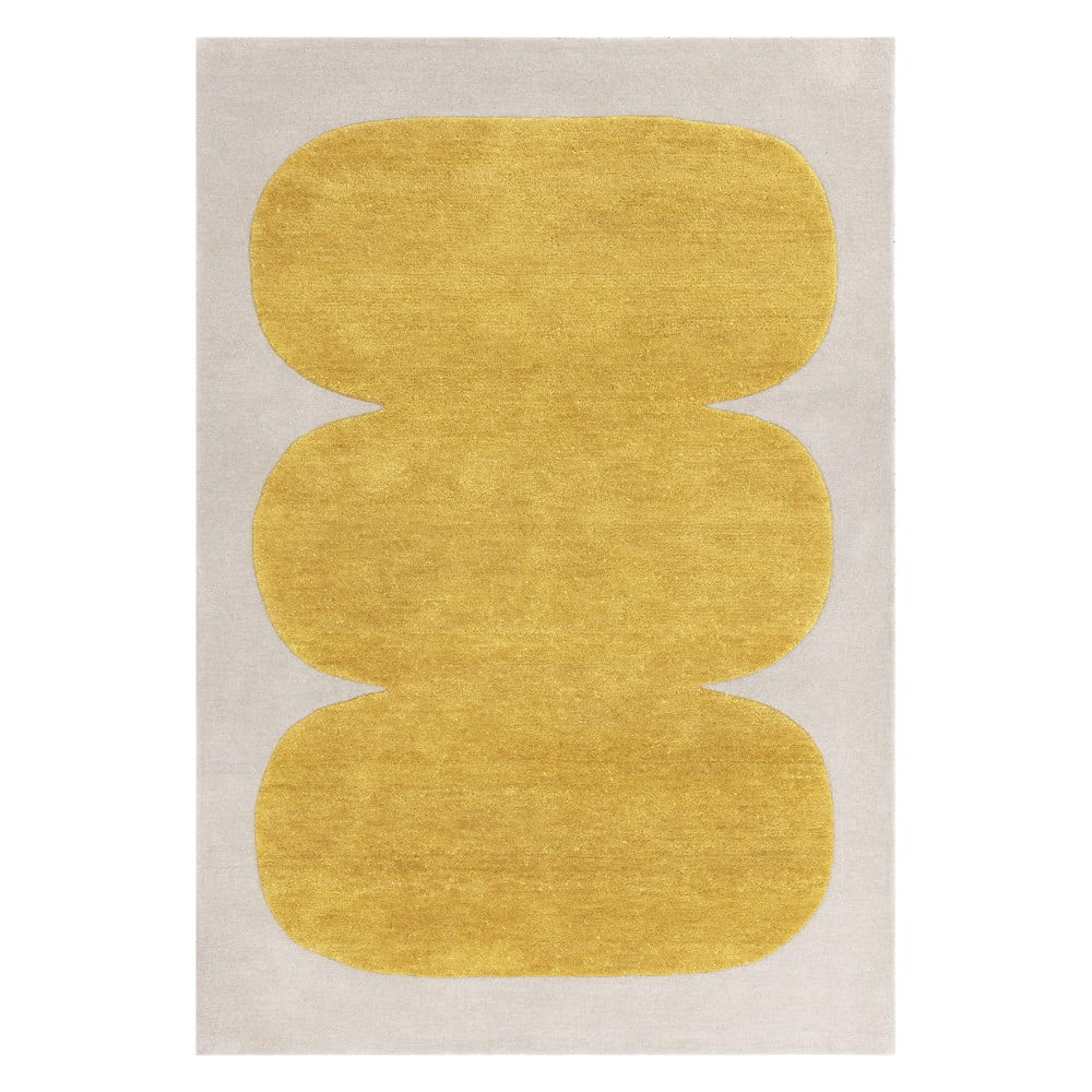 Okkersárga kézi szövésű gyapjú szőnyeg 200x290 cm canvas – asiatic carpets