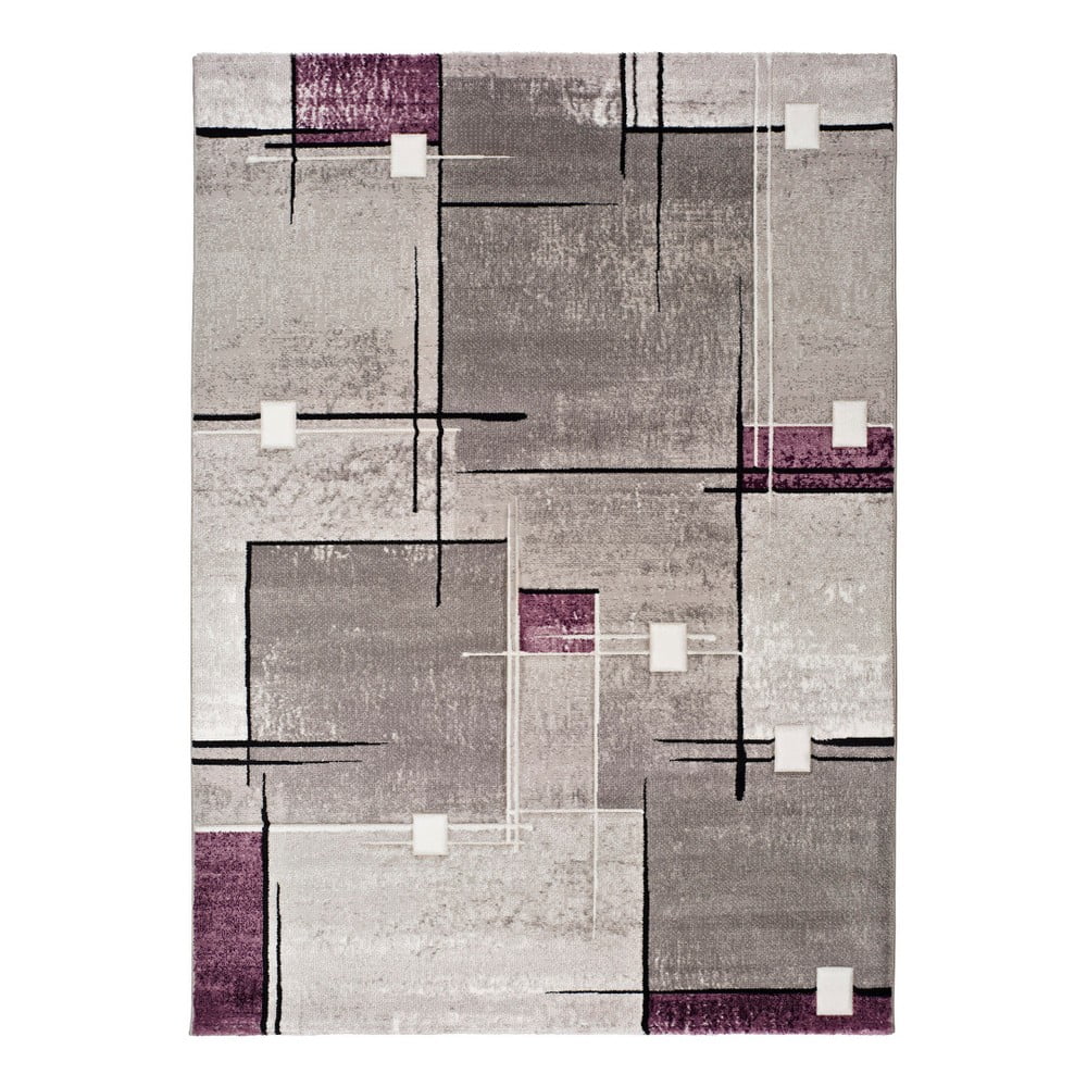 Detroit szürke-lila szőnyeg, 200 x 290 cm - universal