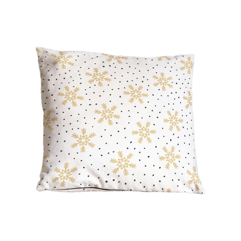 Díszpárna karácsonyi mintával 45x45 cm Golden Snowflakes – Butter Kings