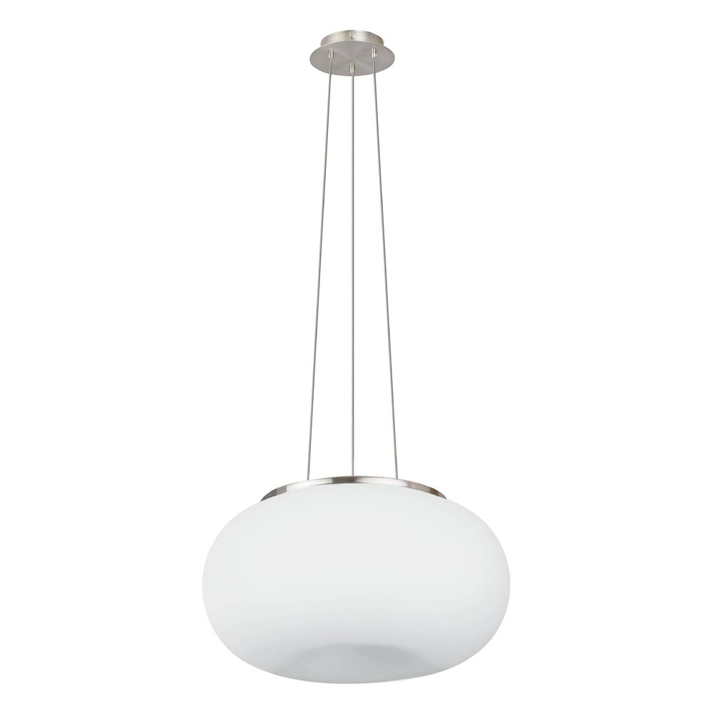 Fehér-ezüstszínű függőlámpa üveg búrával ø 44,5 cm OPTICA – EGLO