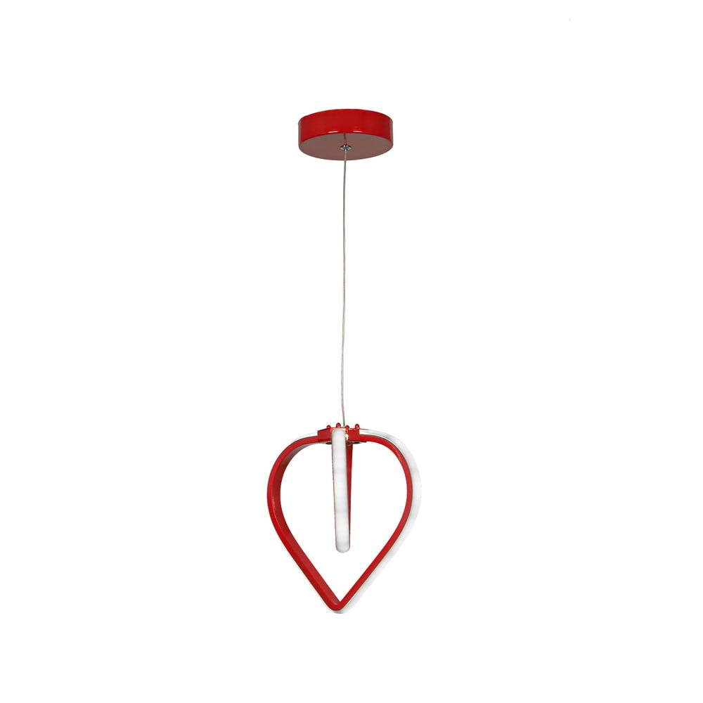 Piros fém LED függőlámpa ø 22 cm Sevinc – Squid Lighting