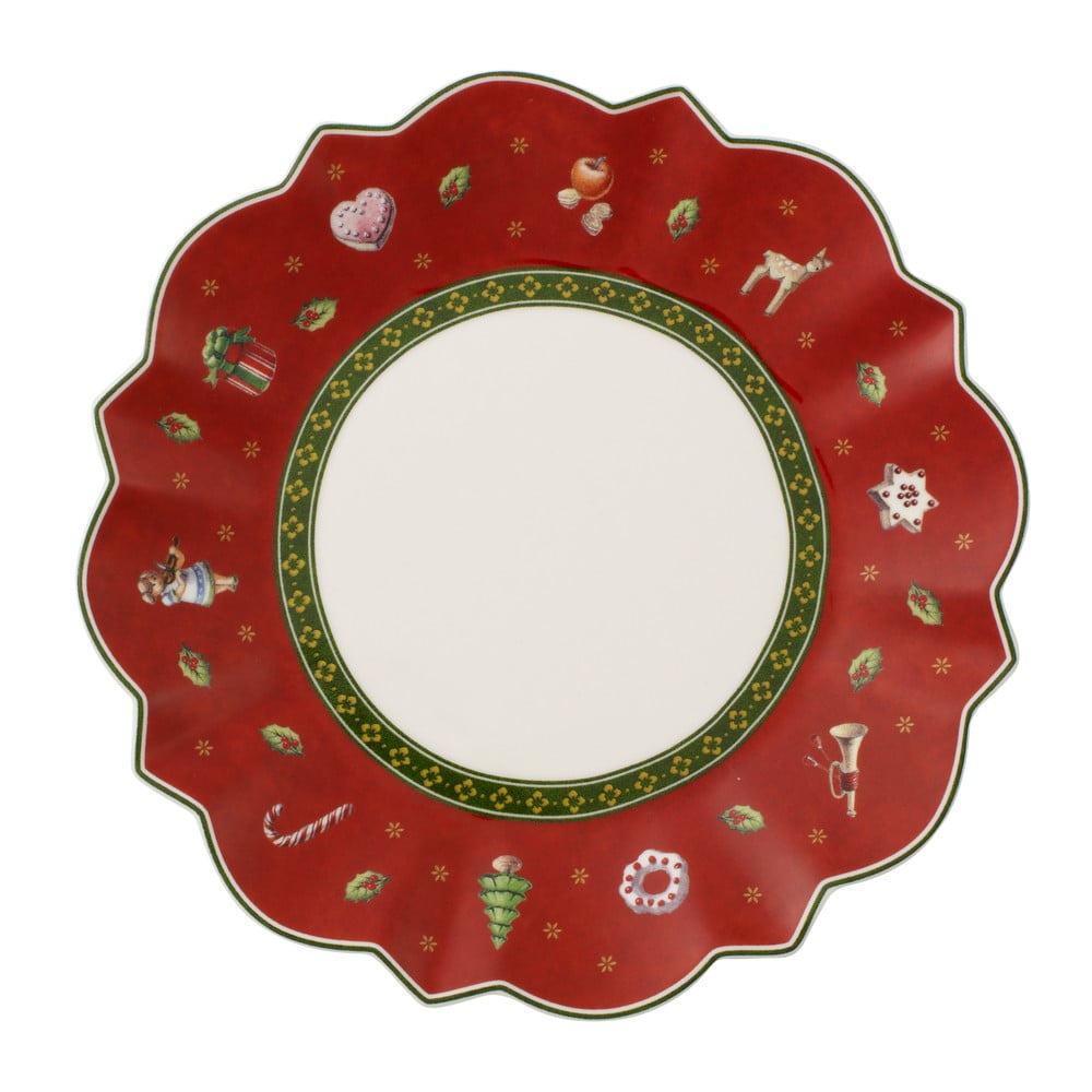 Piros porcelán tányér karácsonyi motívummal, ø 17 cm - Villeroy & Boch