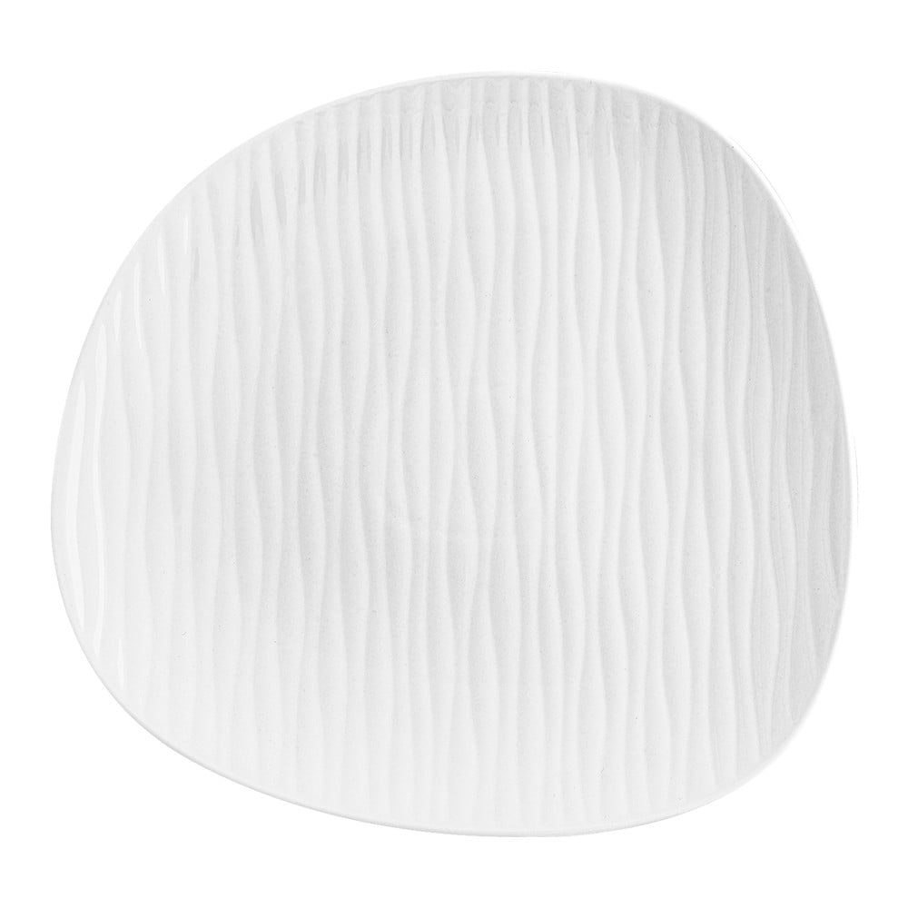 Ylang 6 db fehér porcelán tányér, 28 x 27 cm - Villa Altachiara