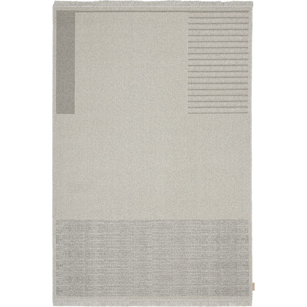 Világosszürke gyapjú szőnyeg 160x230 cm nizer – agnella
