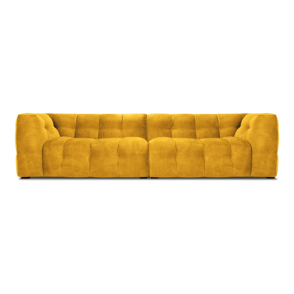 Vesta sárga bársony kanapé, 280 cm - windsor & co sofas