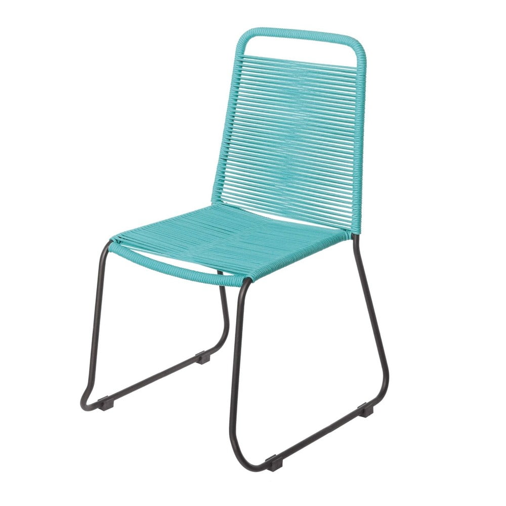 Antea Dark Legs Kerti szék, 53 x 53 x 88 cm, acél/madzag, türkiz