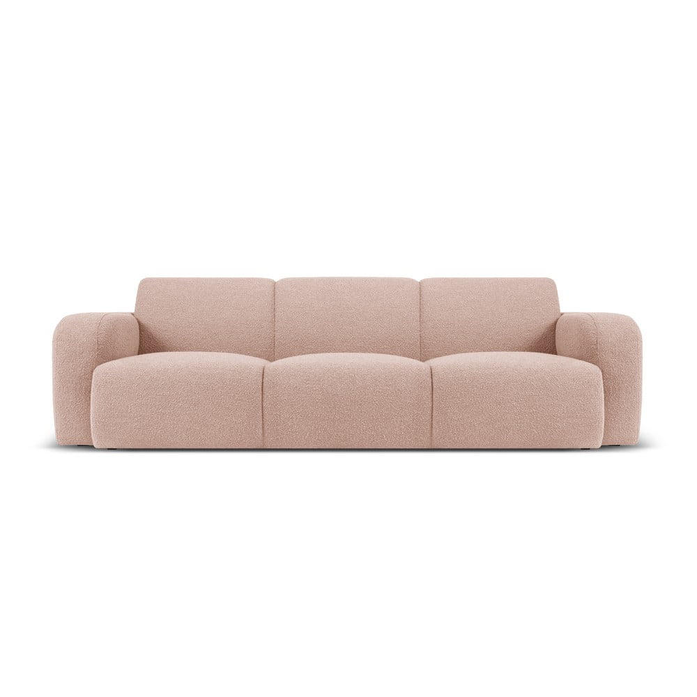 Rózsaszín buklé kanapé 235 cm molino – micadoni home