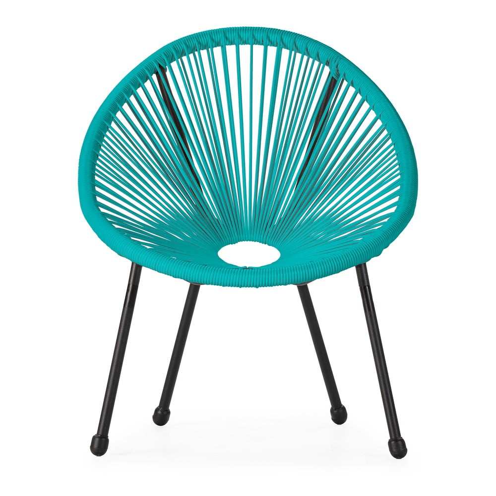 Avocado kék fonott karosszék mesterséges rattanból, gyerekméret 50,5 x 62 x 55,5 cm - Bonami Essentials