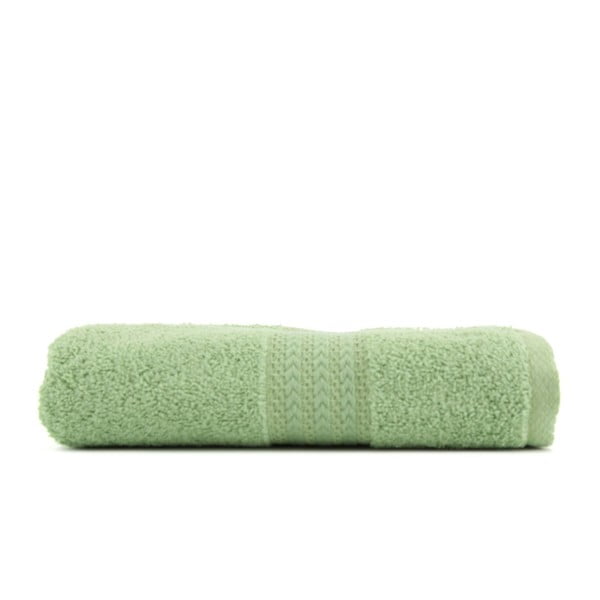 Sunny zöld színű tiszta pamut törölköző, 50 x 90 cm