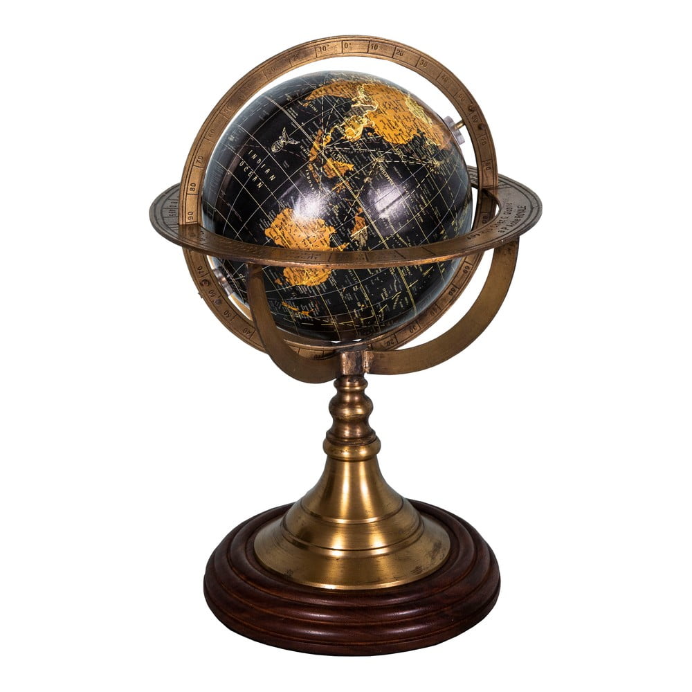Globe dekoratív földgömb rózsafa talppal, ø 17 cm - antic line