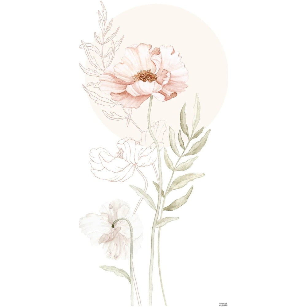 Gyerek matrica 64x130 cm big poppy flower – lilipinso