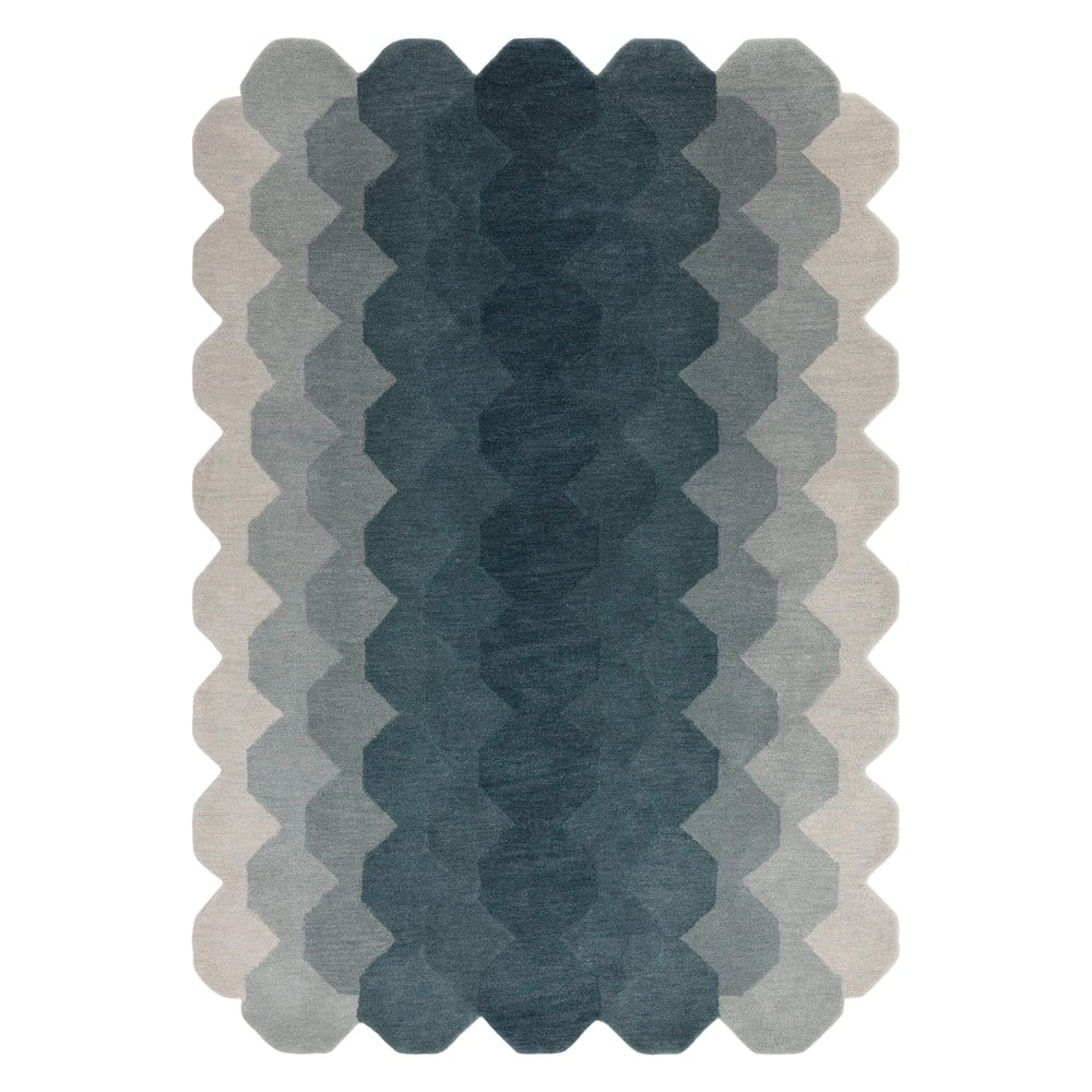 Kék gyapjú szőnyeg 200x290 cm hive – asiatic carpets