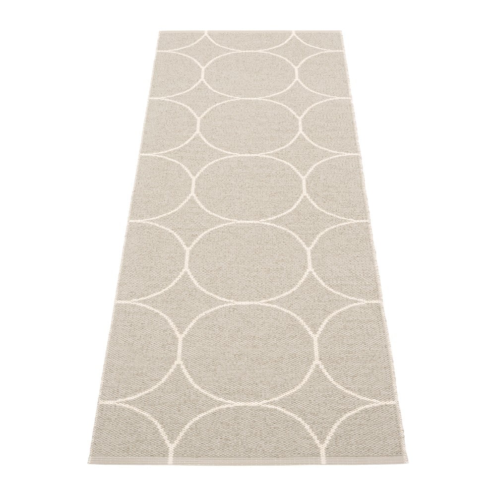 Krémszínű kültéri-beltéri futószőnyeg 70x200 cm Boo Linen – Pappelina