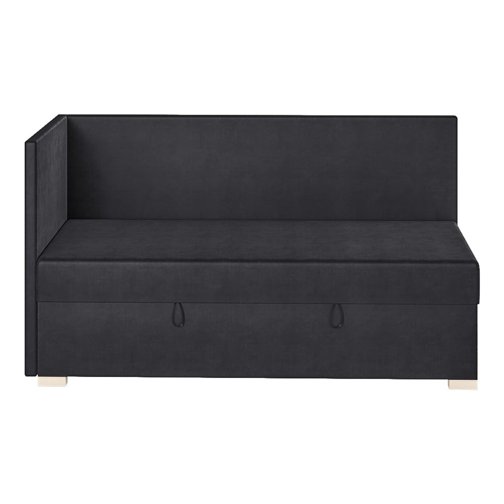 Sötétkék sarok ágyneműtartós gyerekágy matraccal 90x200 cm Flexi – Ghado