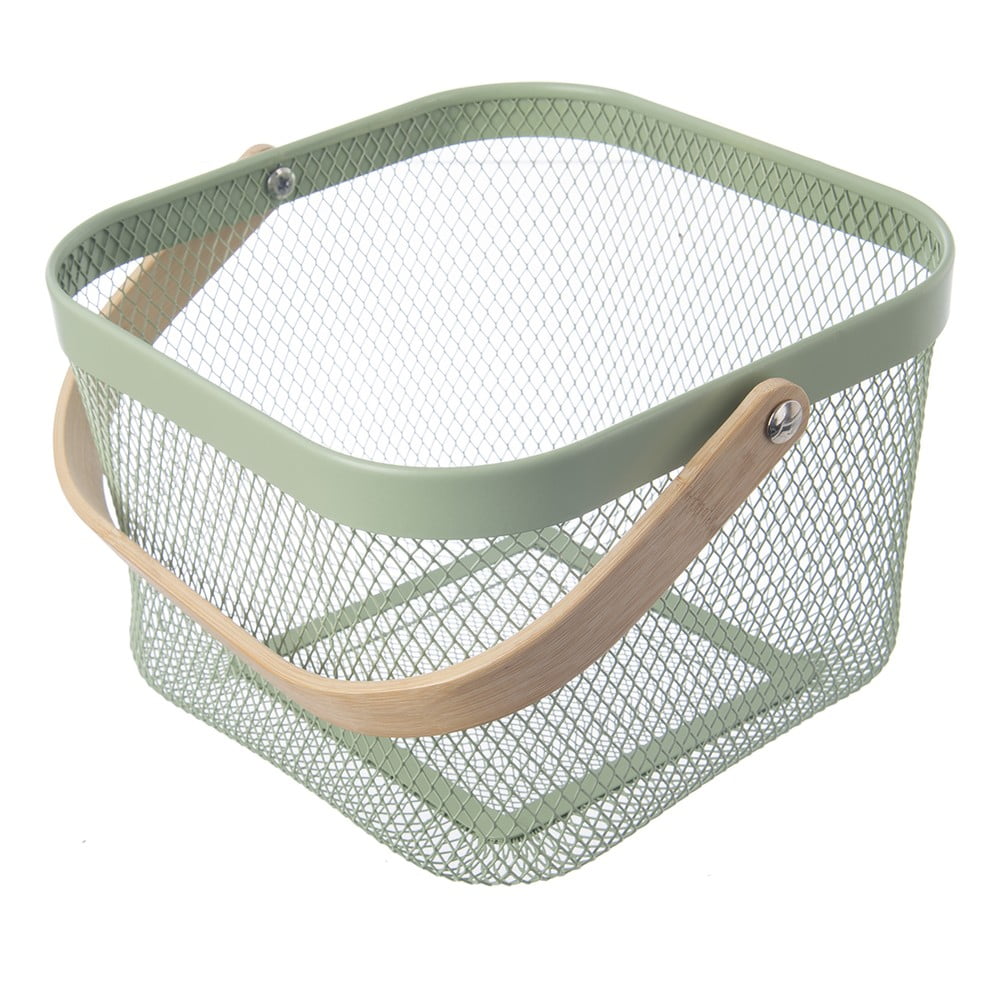 Fémhuzalos tárolókosár 24,5x27x30 cm Greenish – Orion