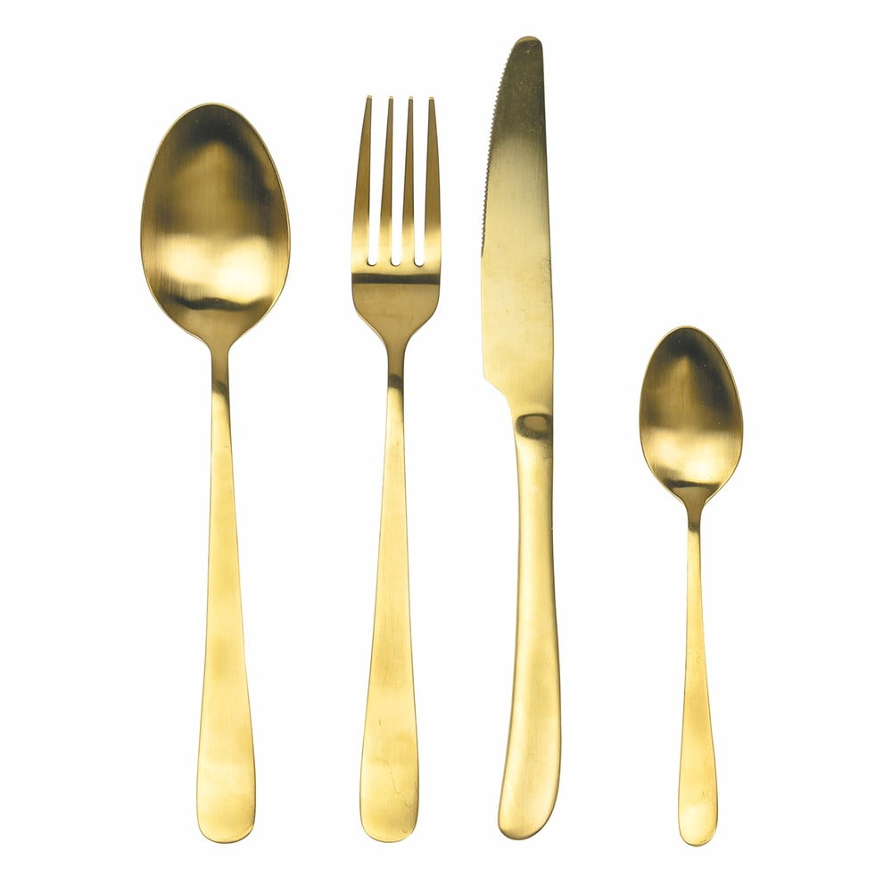 Aranyszínű acél evőeszköz készlet 24 db-os – Villa d'Este