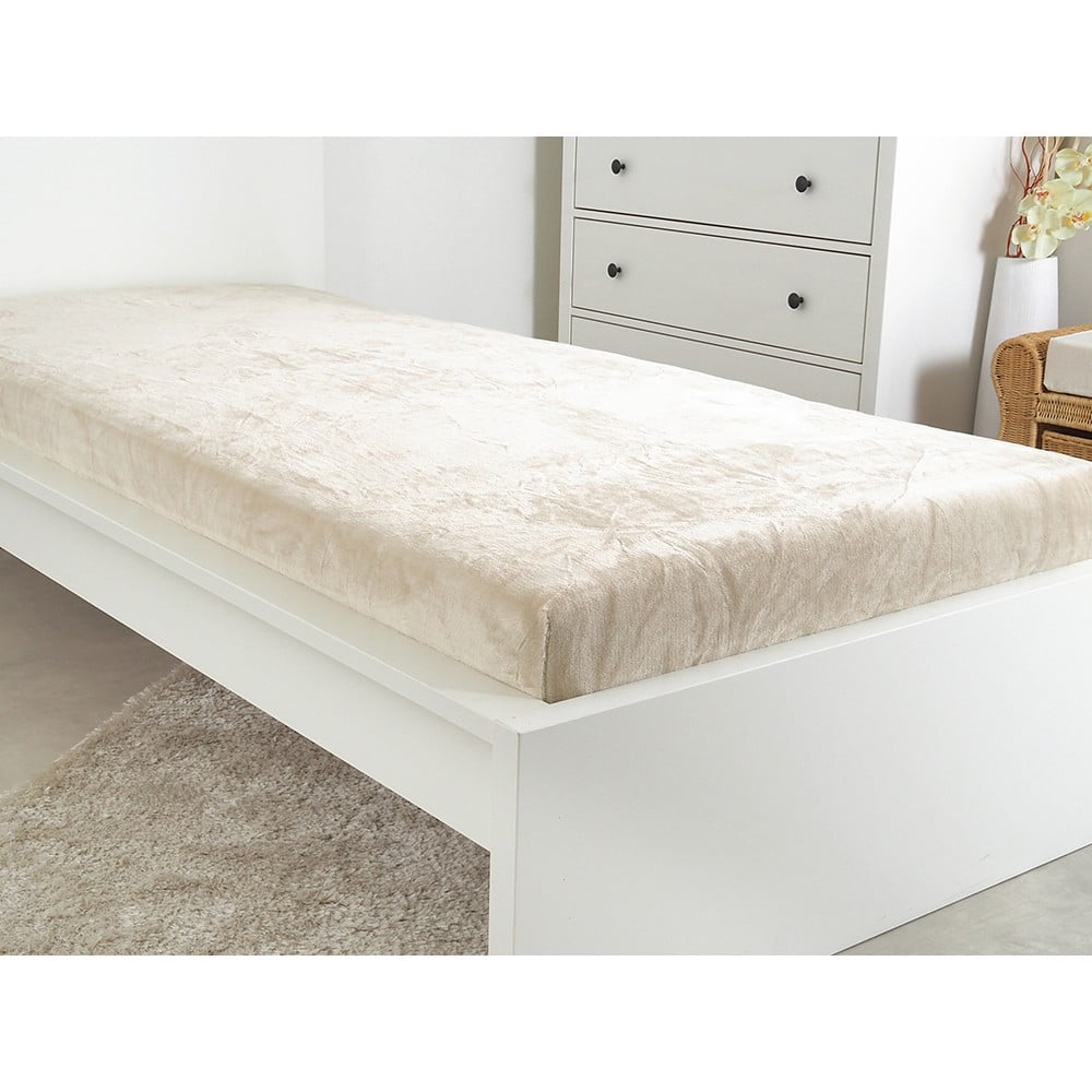 Bézs mikroflanel lepedő 180x200 cm Exclusive – B.E.S.