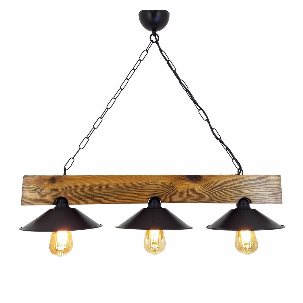 Fekete-natúr színű függőlámpa – Opviq lights