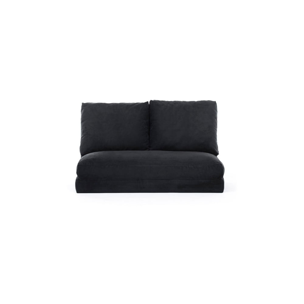 Fekete kinyitható kanapé 120 cm taida – balcab home