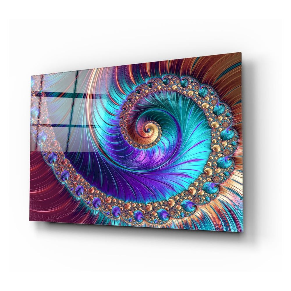 Peacock üvegezett kép - Insigne