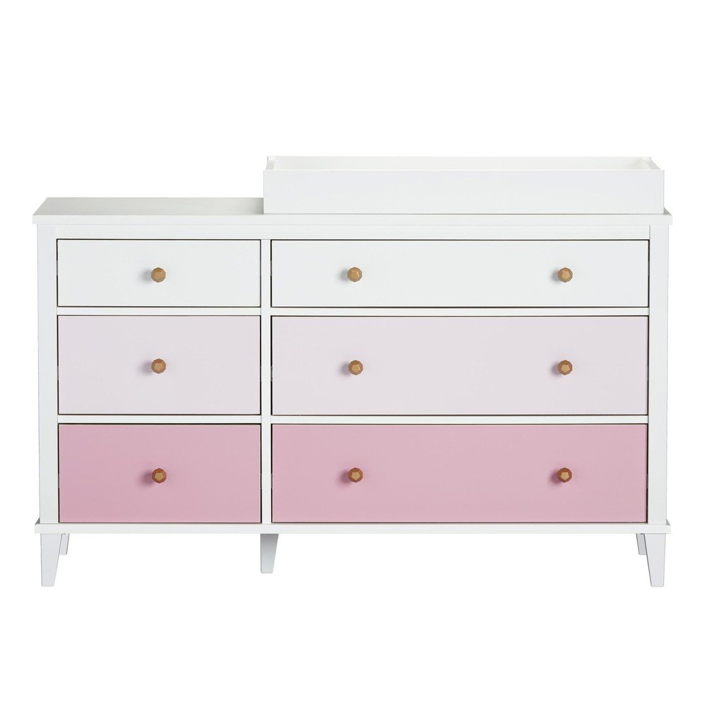 Rózsaszín gyerek komód pelenkázó feltéttel 136x90x49 cm Poppy – Støraa