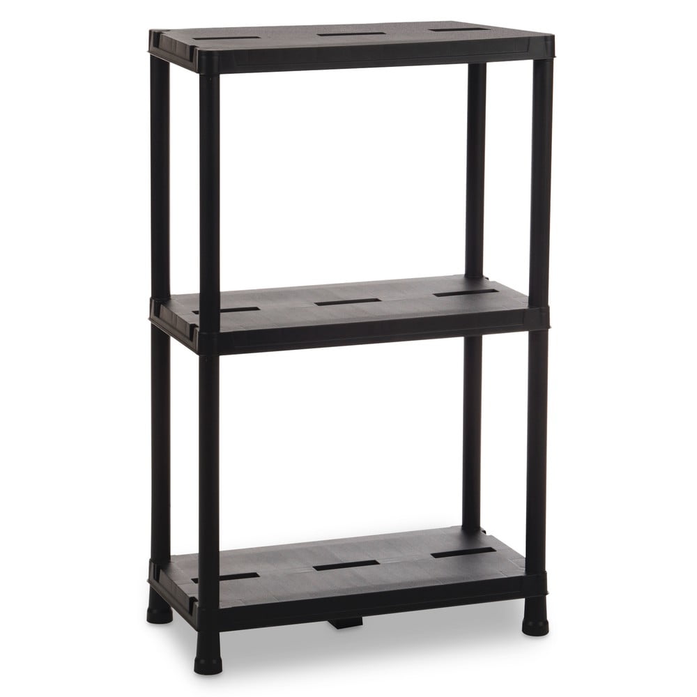 Fekete műanyag polcos tároló állvány 60x95 cm Universal Pro – Toomax