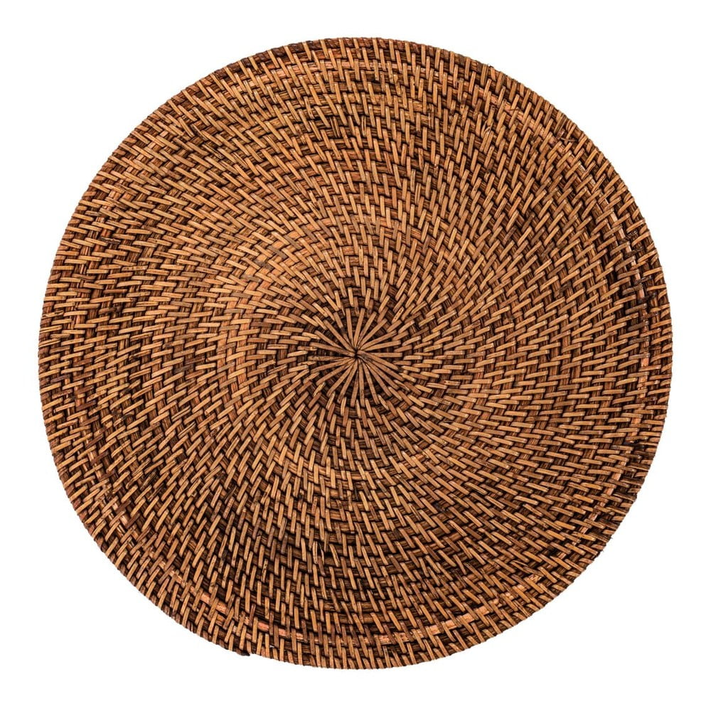 Barna rattan tányéralátét, ø 36 cm - Tiseco Home Studio