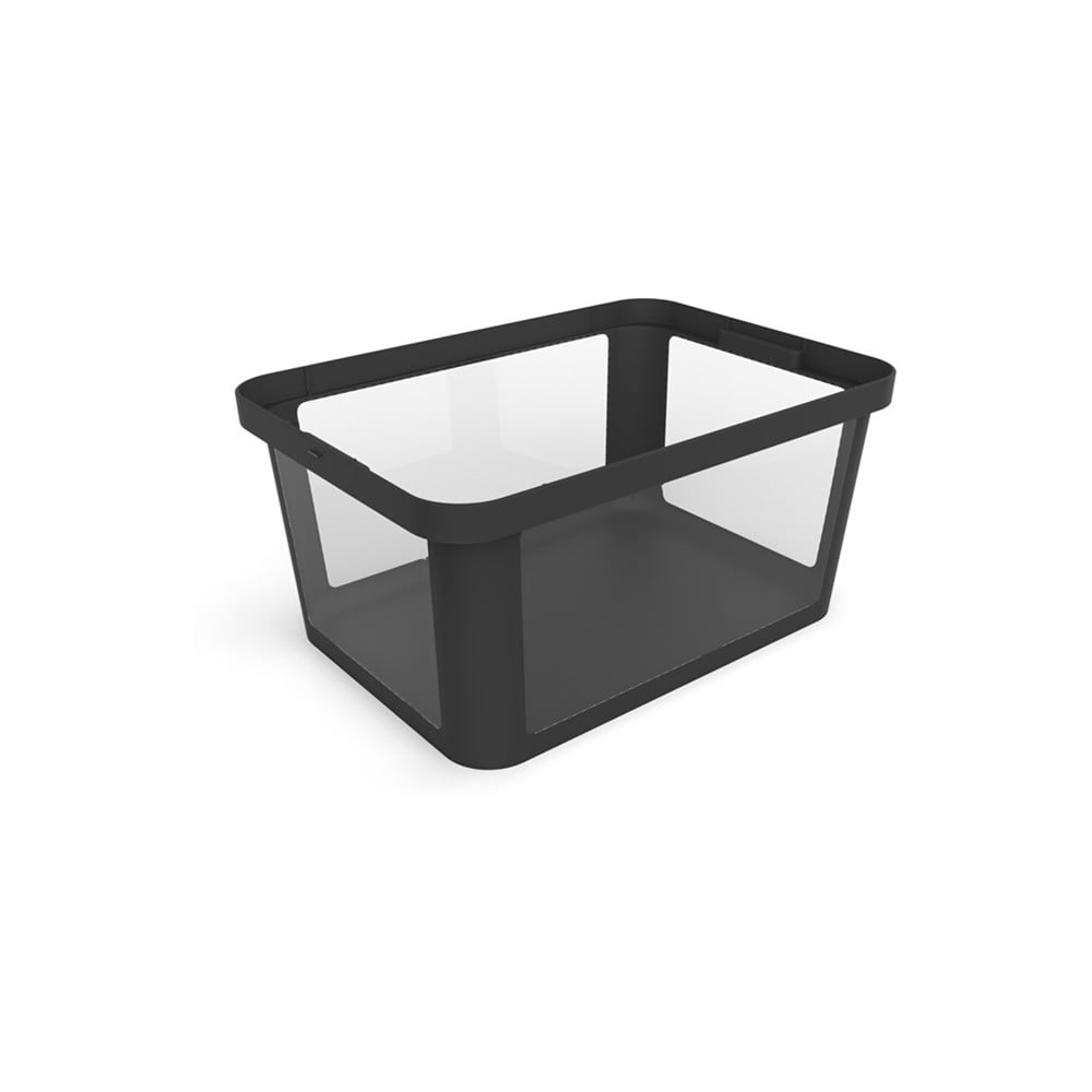 Fekete műanyag tárolódoboz 55,5x39x26,5 cm Albris – Rotho