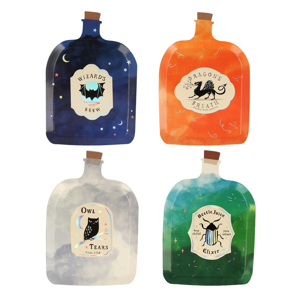 Egyszer használatos papír tányér készlet 8 db-os Making Magic Potion Bottle – Meri Meri