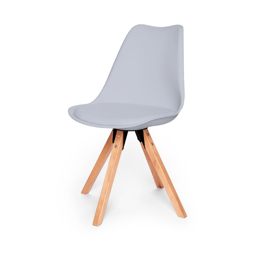 Gina 2 db szürke szék, bükkfa lábakkal - Bonami Essentials