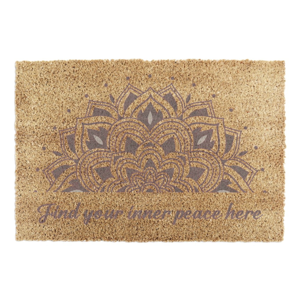Kókuszrost lábtörlő 40x60 cm Find Your Inner Peace – Artsy Doormats
