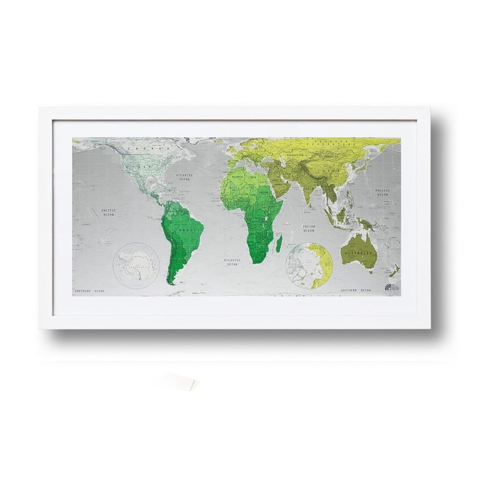 Future Map zöld világtérkép, 101 x 58 cm - The Future Mapping Company