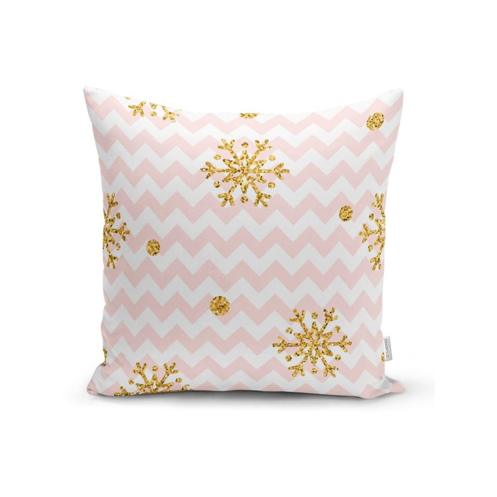 Golden Snowflakes karácsonyi párnahuzat, 42 x 42 cm - Minimalist Cushion Covers