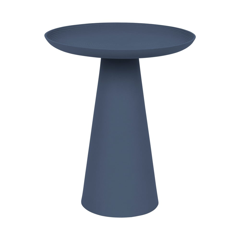 Ringar kék alumínium tárolóasztal, ø 34,5 cm - white label