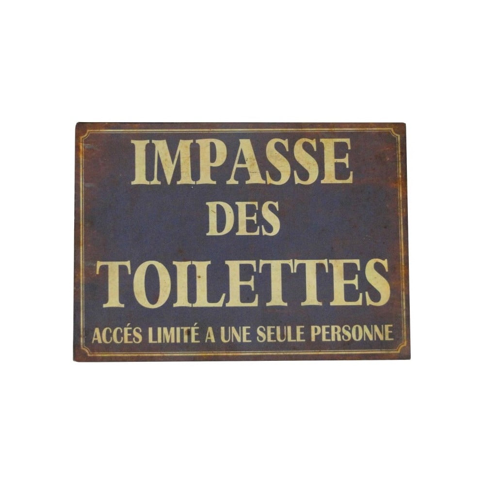 Impasse Des Toilettes fém dekorációs tábla - Antic Line