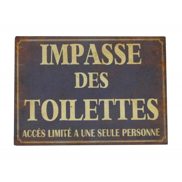 Impasse Des Toilettes fém dekorációs tábla - Antic Line