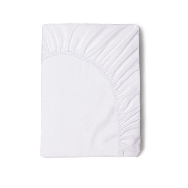 Fehér pamut-szatén gumis lepedő, 180 x 200 cm - HIP