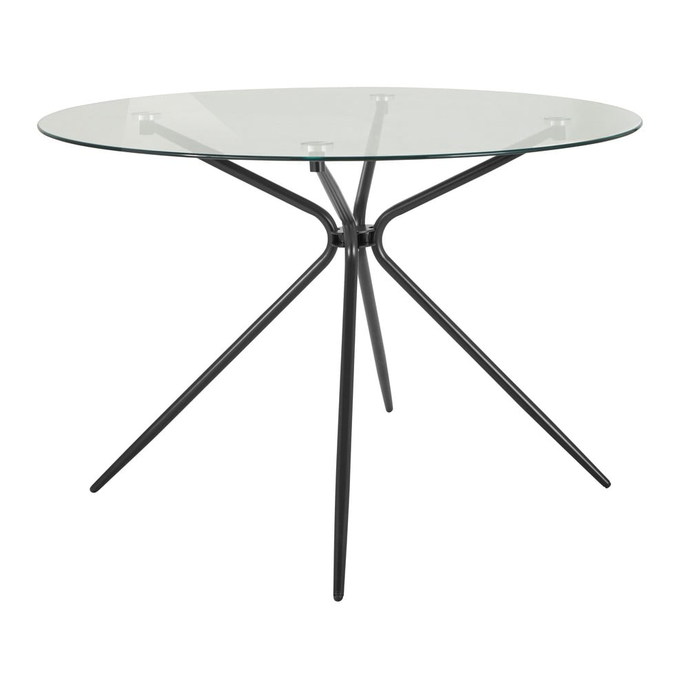 Kerek étkezőasztal üveg asztallappal ø 110 cm silvie – støraa