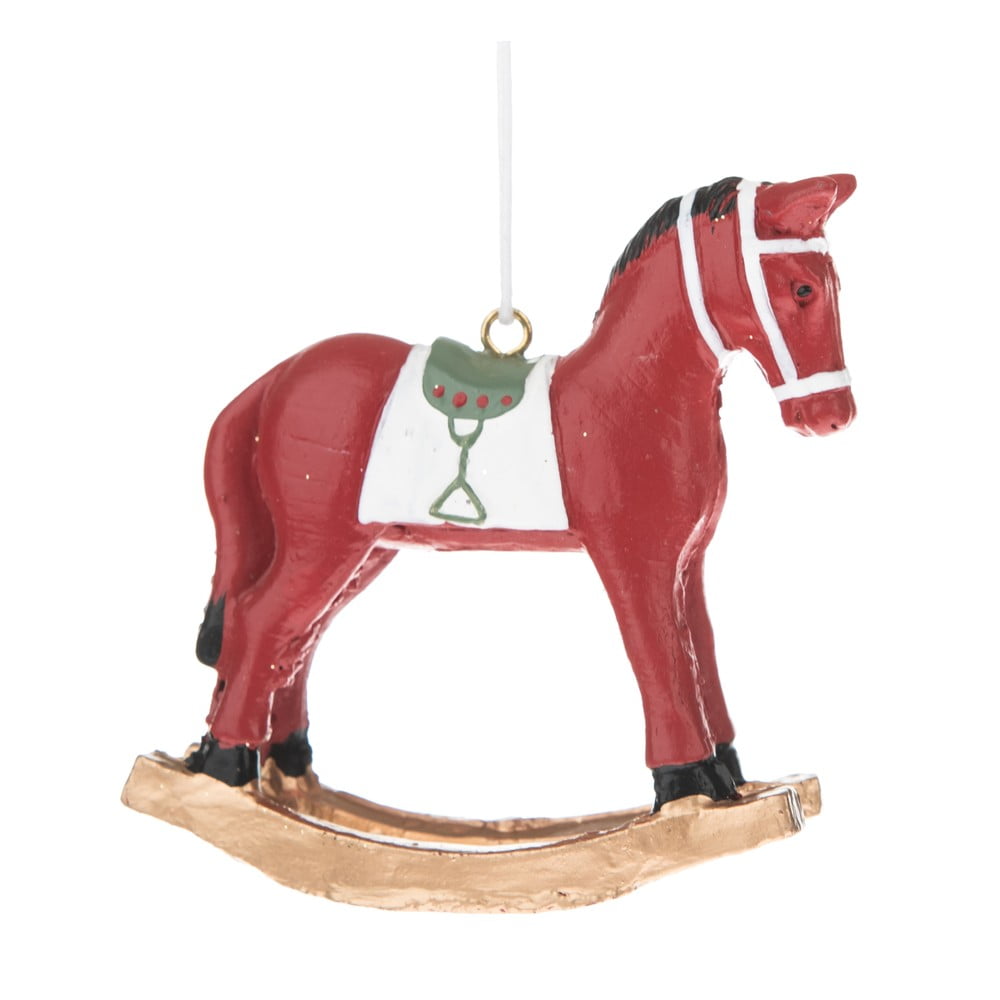 Piros ló formájú függő dekoráció - Dakls