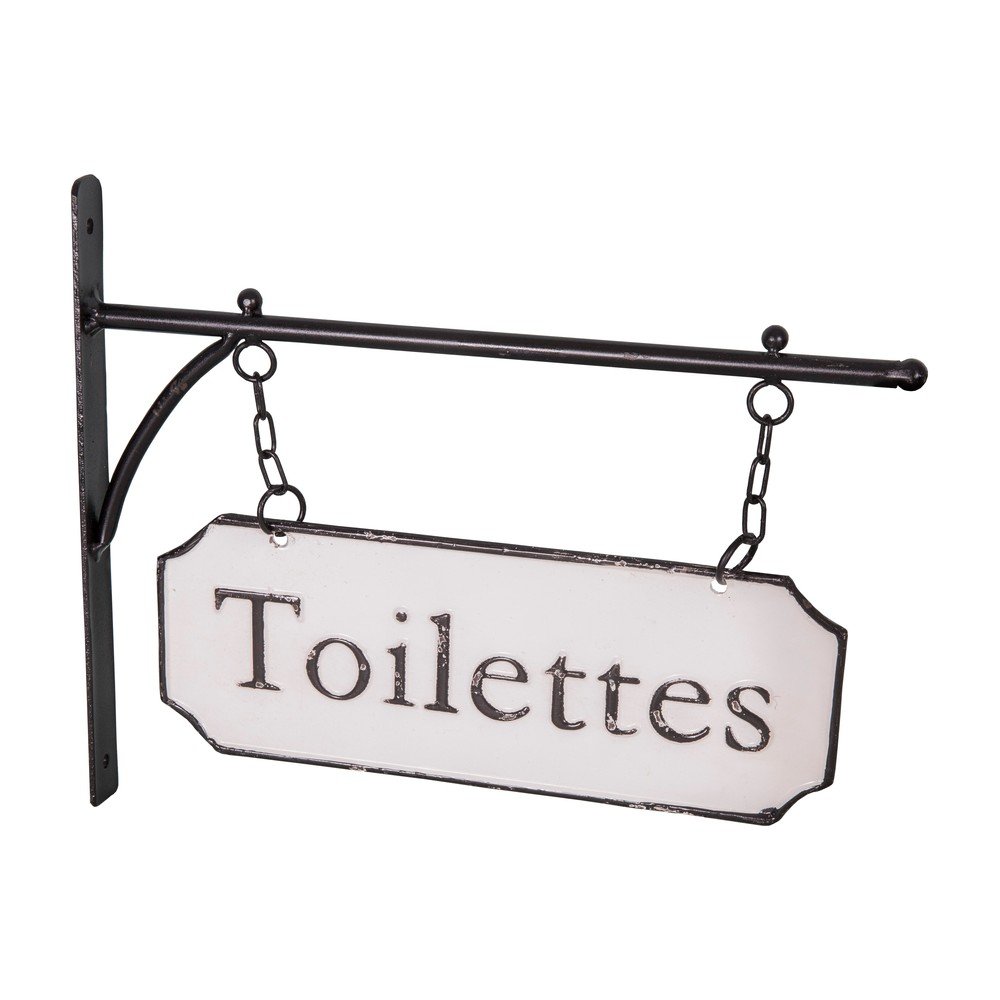 Fém falitábla 33x26,5 cm Toilettes – Antic Line