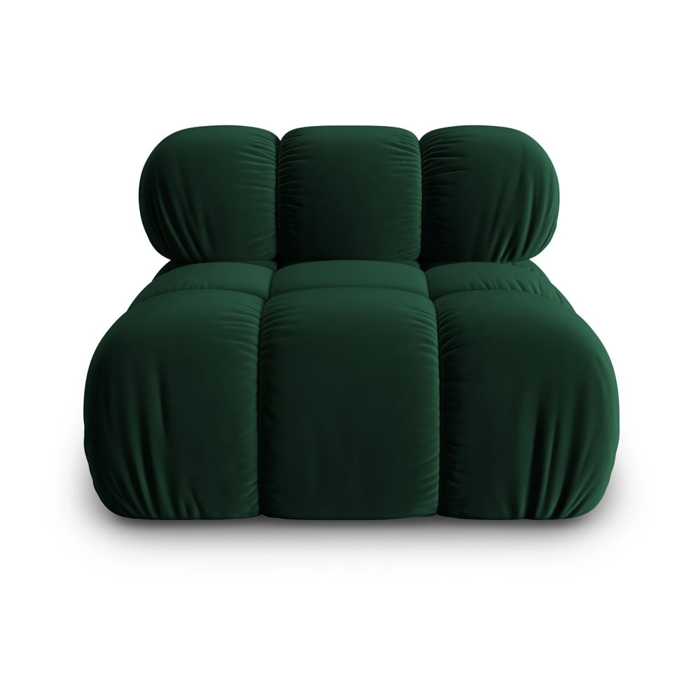 Zöld bársony kanapé modul (középső rész) bellis – micadoni home