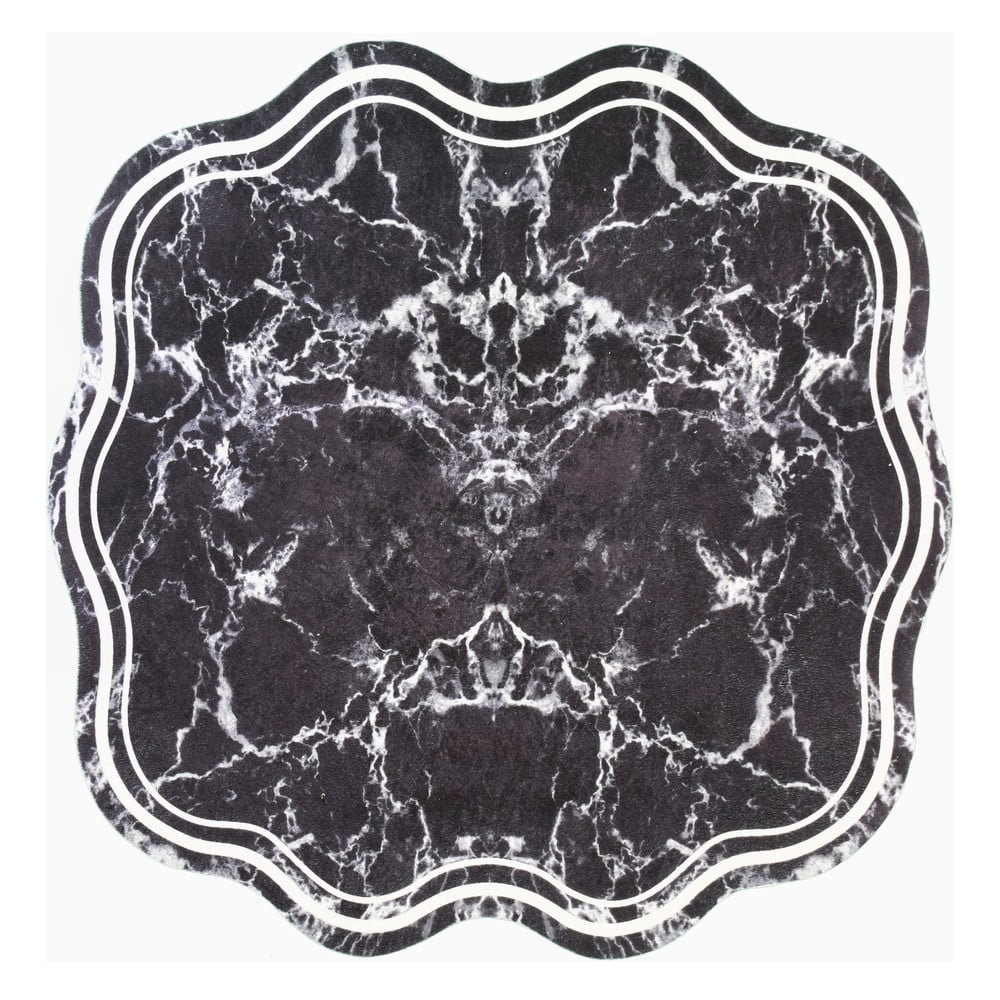Fekete kerek szőnyeg ø 160 cm - Vitaus