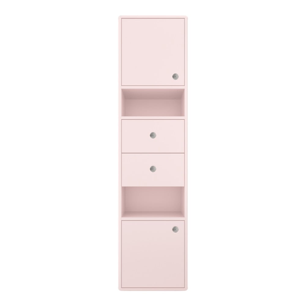 Rózsaszín magas-fali fürdőszoba szekrény 40x158 cm color bath – tom tailor