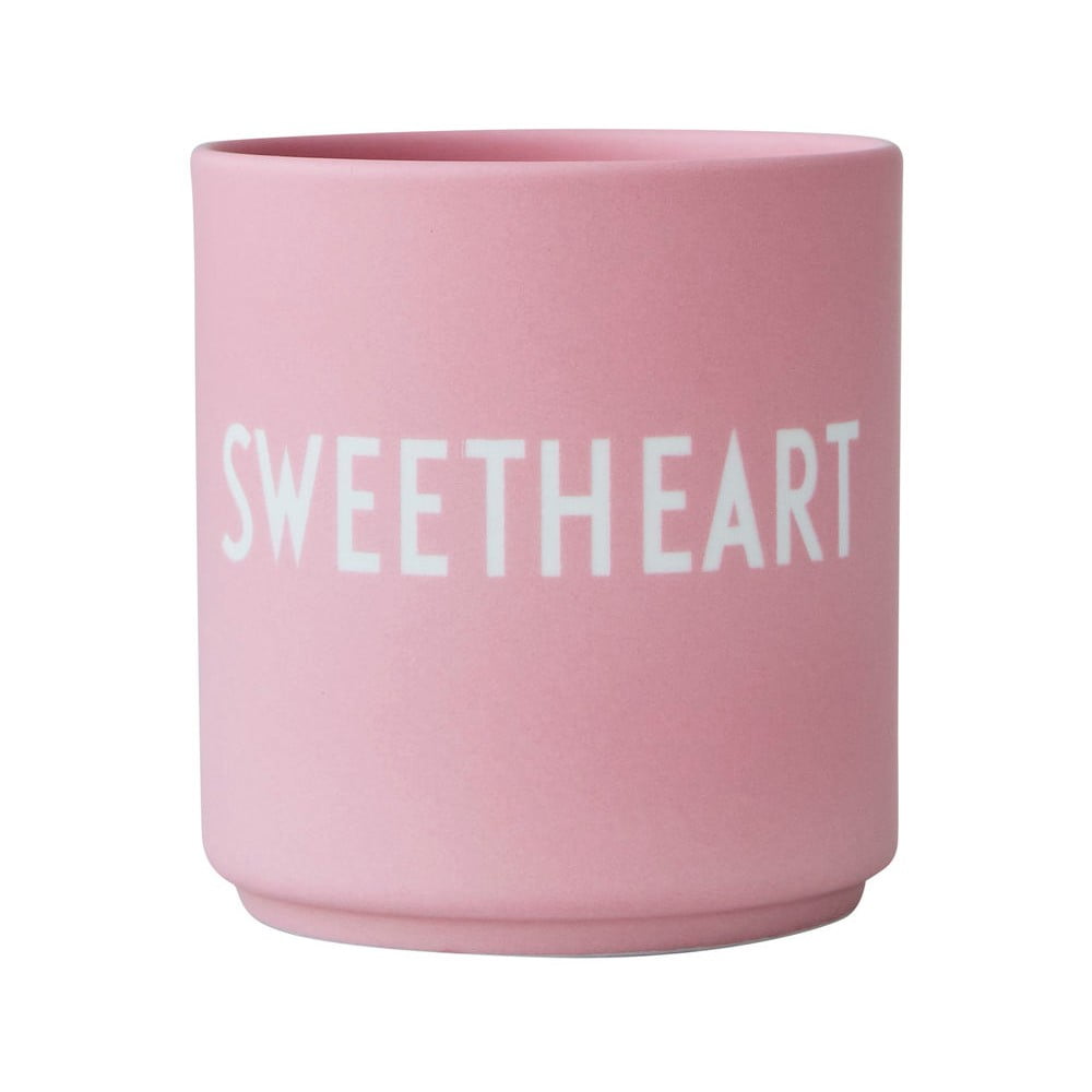 Sweetheart szürke porcelánbögre, 300 ml - Design Letters