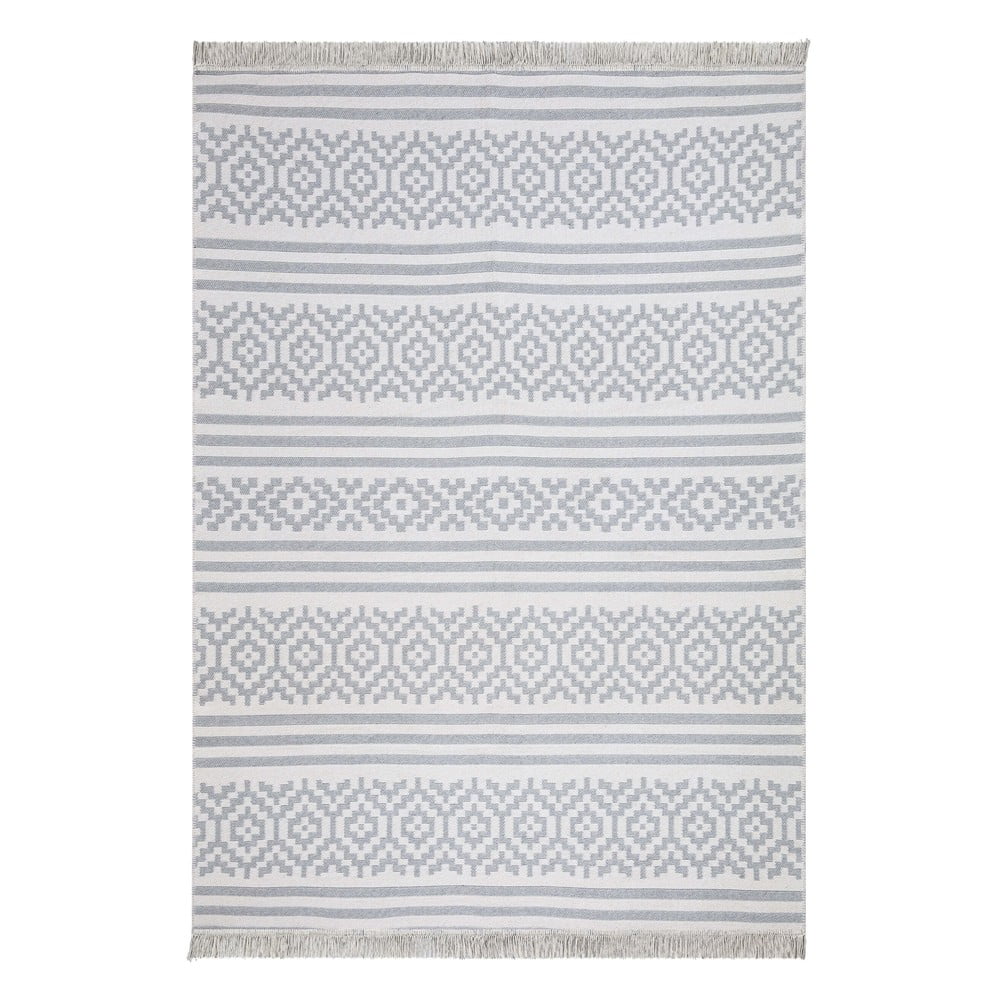 Duo szürke-fehér pamut szőnyeg, 120 x 180 cm - Oyo home