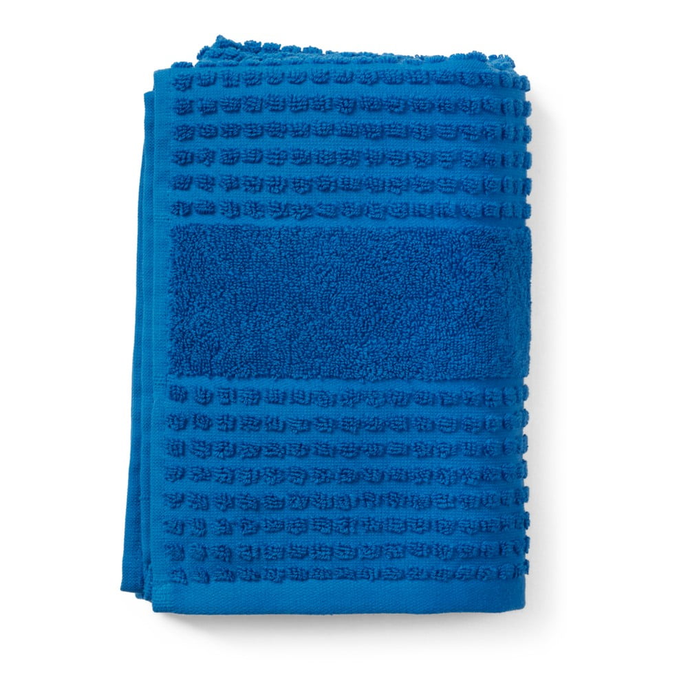 Kék bio pamut fürdőlepedő 70x140 cm Check – JUNA