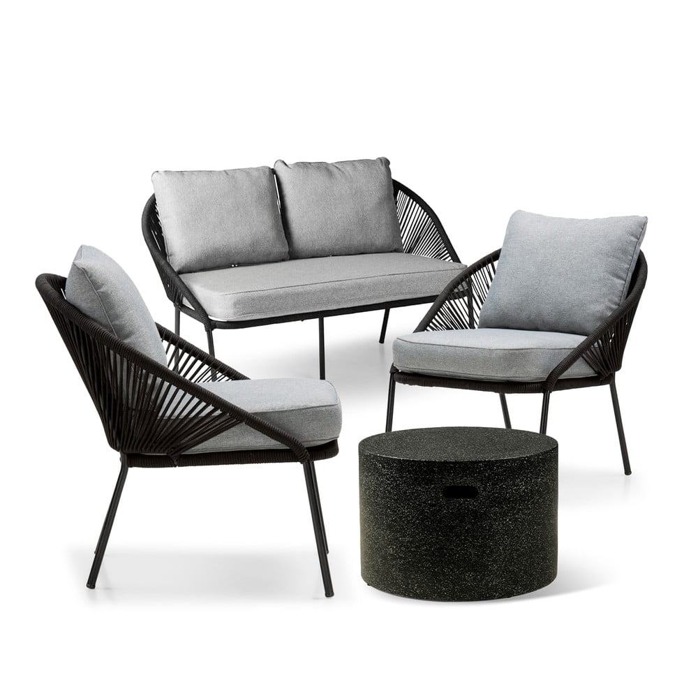 North kerti bútor szett háromszemélyes kanapéval és Loris asztallal, ø 60 cm - Bonami Selection