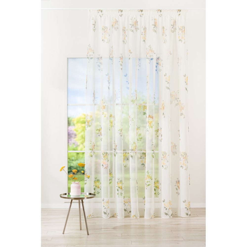 Világossárga átlátszó függöny 300x260 cm Sorrel – Mendola Fabrics