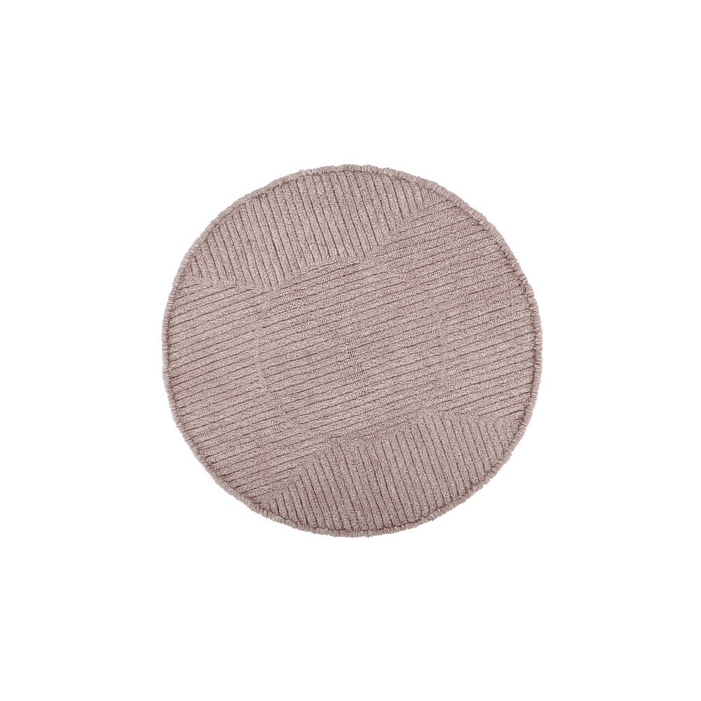 Rózsaszín mosható kézi szövésű gyapjú kerek szőnyeg ø 160 cm Rose Tea – Lorena Canals