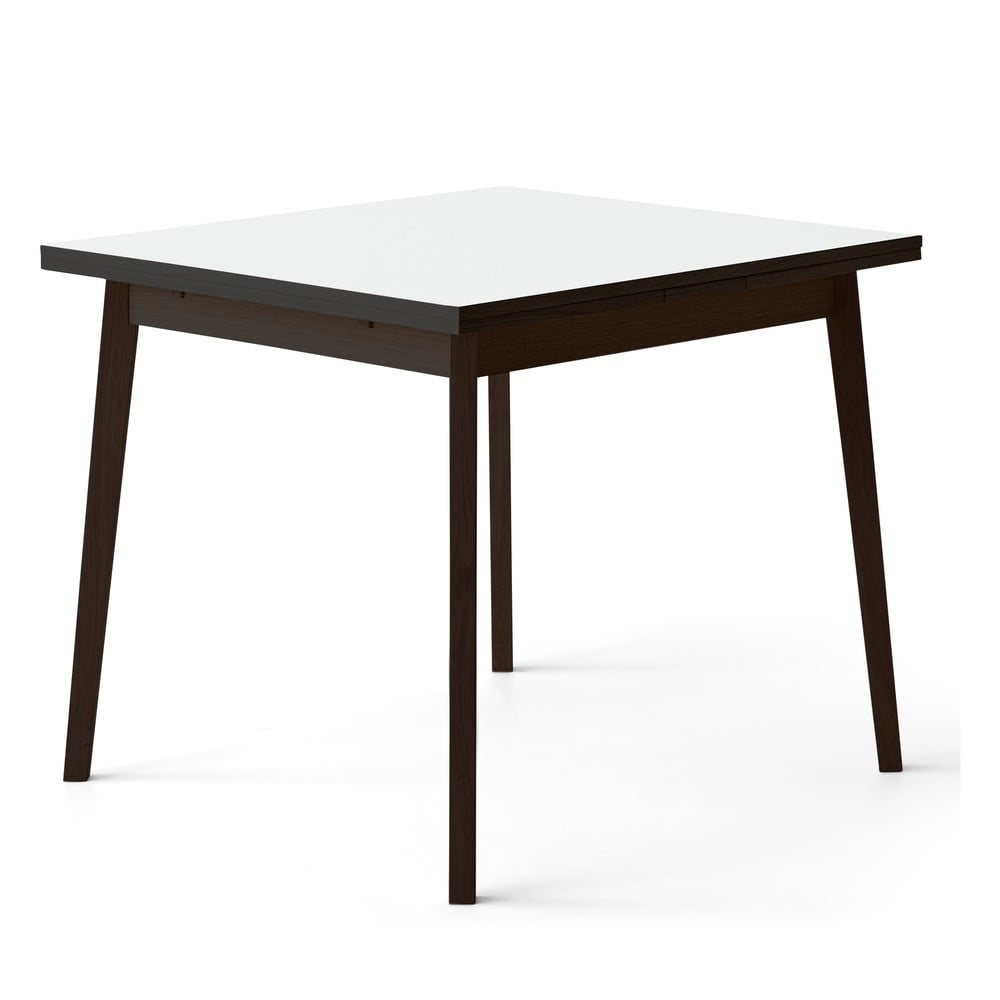 Hammel furniture fekete-fehér bővíthető étkezőasztal tölgyfa dekorral hammel single, 90 x 90 cm